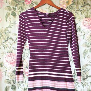 No Boundaries Striped Sweater Dress